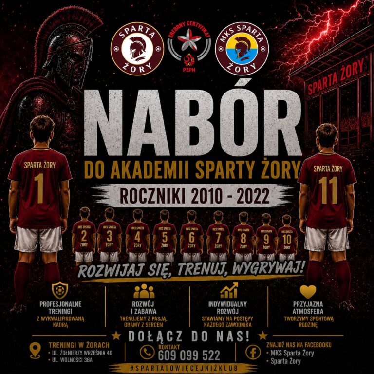 NABÓR CAŁOROCZNY DO MKS SPARTA ŻORY